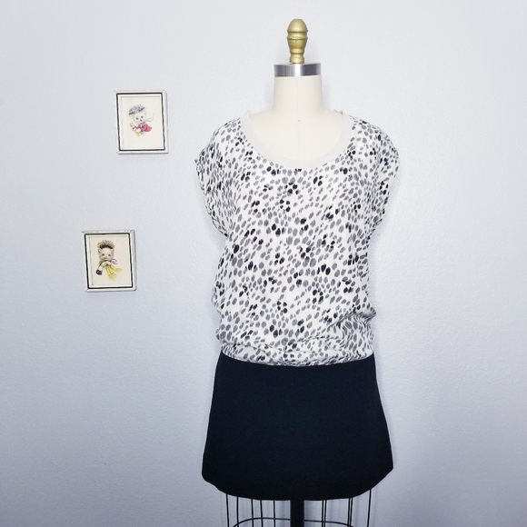 Theory silk animal print drop waist mini dress size 8 - Picture 6 of 6